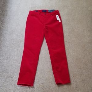 NWT Talbots Red Velvet Straight Leg Pants